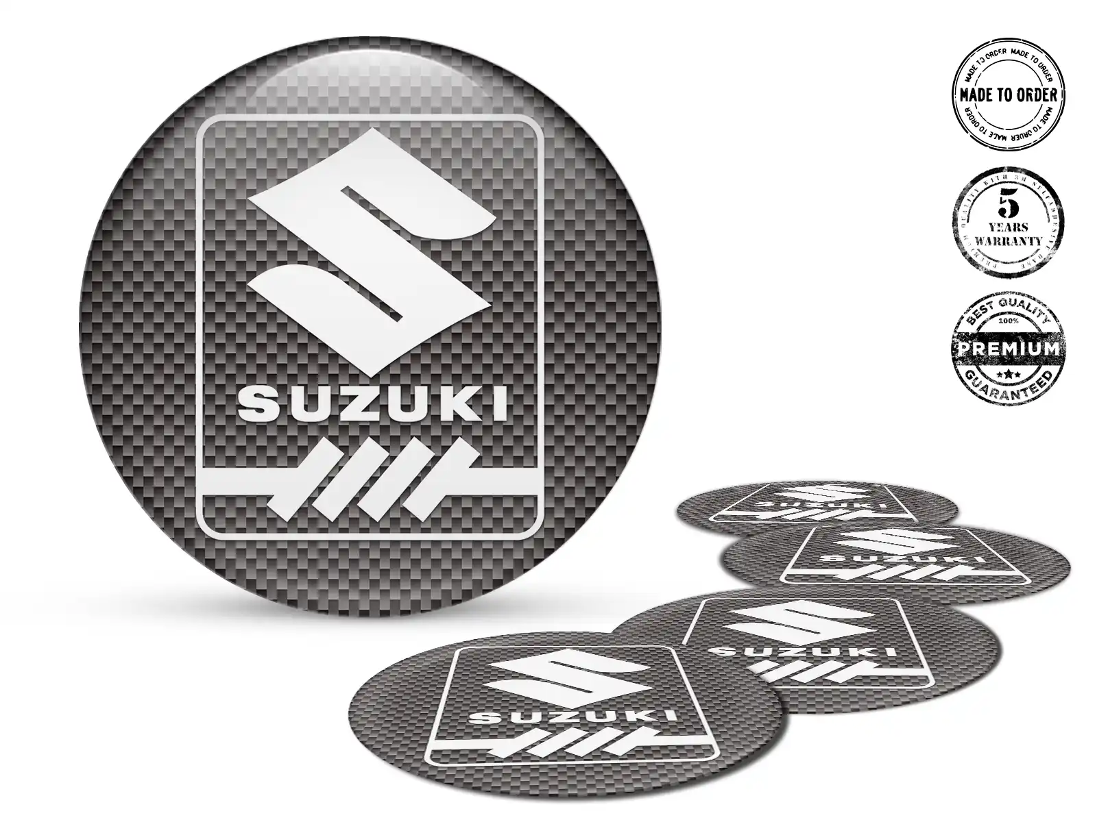 Suzuki Pegatinas Bombadas Logo Insignias de Rueda en Resina